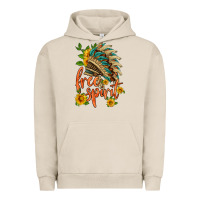 Pigment French Oak free spirit sunflower and indian headdress Urban Hoodie - HRA Design Shop