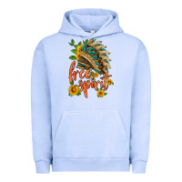 Pigment Grape Ice free spirit sunflower and indian headdress Urban Hoodie - HRA Design Shop