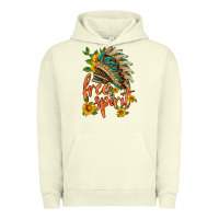 Pigment Pistachio free spirit sunflower and indian headdress Urban Hoodie - HRA Design Shop