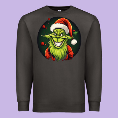 Grinch Premium Sweatshirt Designed By Unal Design