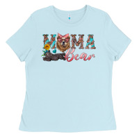 Baby Blue mama bear with mama and baby Ladies Tee - Artiststas