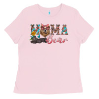 Bubblegum Pink mama bear with mama and baby Ladies Tee - Artiststas