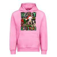 Fuchsia Pink Mooey christmas Urban Hoodie - FaDigitalArtStudio