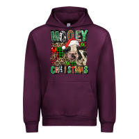 Mauve Wine Mooey christmas Urban Hoodie - FaDigitalArtStudio