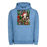 Pigment Pebble Blue Mooey christmas Urban Hoodie - FaDigitalArtStudio