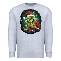 Heather Grey Grinch Premium Sweatshirt - Unal Design