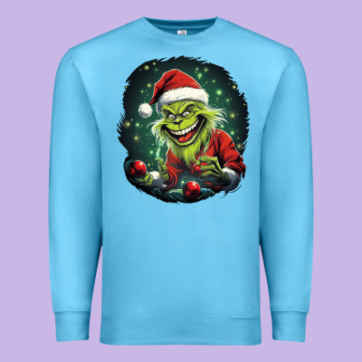 Grinch Premium Sweatshirt Designed By Unal Design