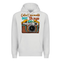 Dove Grey collect moments not things sunflower gemstone vintage camera Premium Hoodie - FaDigitalArtStudio