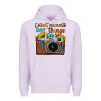 Lilac collect moments not things sunflower gemstone vintage camera Premium Hoodie - FaDigitalArtStudio