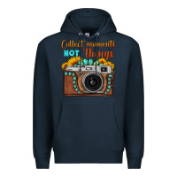 Navy collect moments not things sunflower gemstone vintage camera Premium Hoodie - FaDigitalArtStudio
