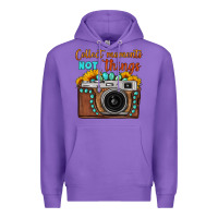Purple collect moments not things sunflower gemstone vintage camera Premium Hoodie - FaDigitalArtStudio