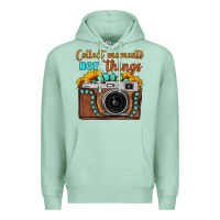 Seafoam collect moments not things sunflower gemstone vintage camera Premium Hoodie - FaDigitalArtStudio