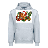 Heather Grey christmas heifer joy Urban Hoodie - FaDigitalArtStudio