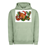 Pigment Oil Green christmas heifer joy Urban Hoodie - FaDigitalArtStudio