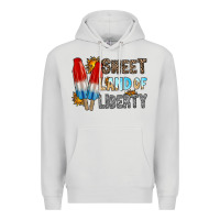 Dove Grey sweet land of liberty Premium Hoodie - RacoonDesign