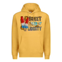 Mustard sweet land of liberty Premium Hoodie - RacoonDesign