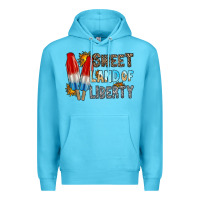 Ocean Blue sweet land of liberty Premium Hoodie - RacoonDesign