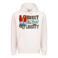 Pale Pink sweet land of liberty Premium Hoodie - RacoonDesign