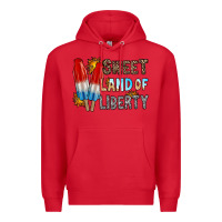 Red sweet land of liberty Premium Hoodie - RacoonDesign