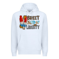 White sweet land of liberty Premium Hoodie - RacoonDesign