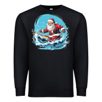 Black happy santa Premium Sweatshirt - Unal Design