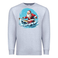 Heather Grey happy santa Premium Sweatshirt - Unal Design