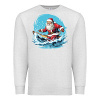 Oatmeal Heather happy santa Premium Sweatshirt - Unal Design