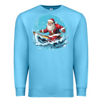 Ocean Blue happy santa Premium Sweatshirt - Unal Design
