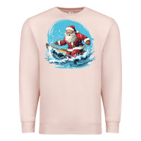Pale Pink happy santa Premium Sweatshirt - Unal Design