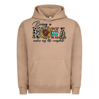 Pigment Burro being nana makes my life complate Urban Hoodie - CowhideDigitalArt