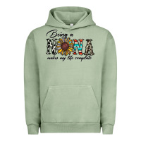 Pigment Oil Green being nana makes my life complate Urban Hoodie - CowhideDigitalArt