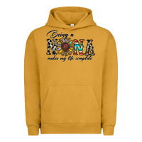 Pigment Peanut Butter being nana makes my life complate Urban Hoodie - CowhideDigitalArt