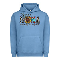 Pigment Pebble Blue being nana makes my life complate Urban Hoodie - CowhideDigitalArt