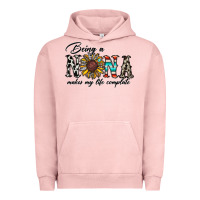 Pigment Salmon being nana makes my life complate Urban Hoodie - CowhideDigitalArt