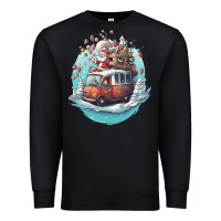 Black happy santa Premium Sweatshirt - Unal Design