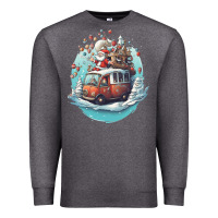 Charcoal Heather happy santa Premium Sweatshirt - Unal Design