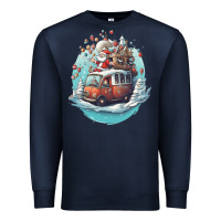 Navy happy santa Premium Sweatshirt - Unal Design