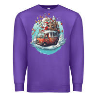 Purple happy santa Premium Sweatshirt - Unal Design