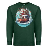 Sports Green happy santa Premium Sweatshirt - Unal Design