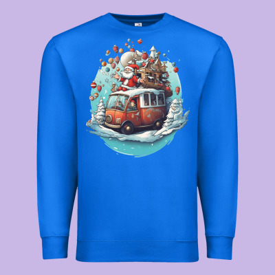 Happy Santa Premium Sweatshirt Designed By Unal Design
