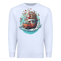 White happy santa Premium Sweatshirt - Unal Design