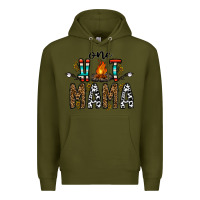 Army Green one hot mama Premium Hoodie - CowhideDigitalArt