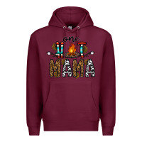 Burgundy one hot mama Premium Hoodie - CowhideDigitalArt