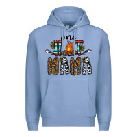 Colony Blue one hot mama Premium Hoodie - CowhideDigitalArt