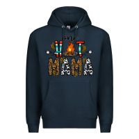 Navy one hot mama Premium Hoodie - CowhideDigitalArt