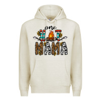 Oatmeal Heather one hot mama Premium Hoodie - CowhideDigitalArt