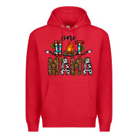 Red one hot mama Premium Hoodie - CowhideDigitalArt