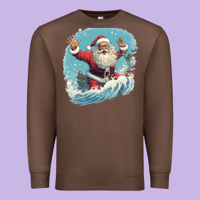 Happy Santa Premium Sweatshirt Designed By Unal Design