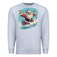 Heather Grey happy santa Premium Sweatshirt - Unal Design