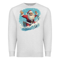 Oatmeal Heather happy santa Premium Sweatshirt - Unal Design